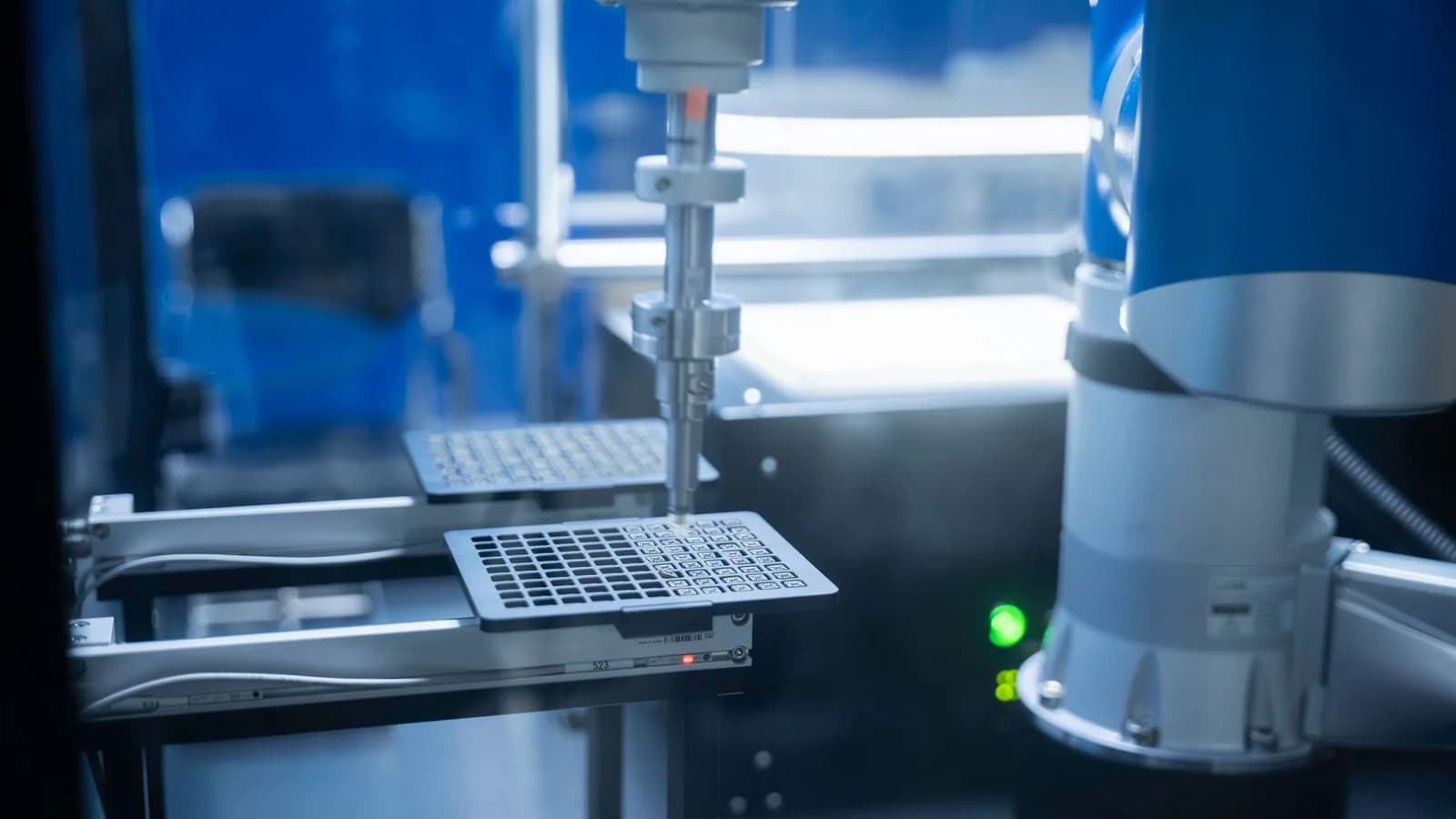 Robotic arm automating a laboratory process