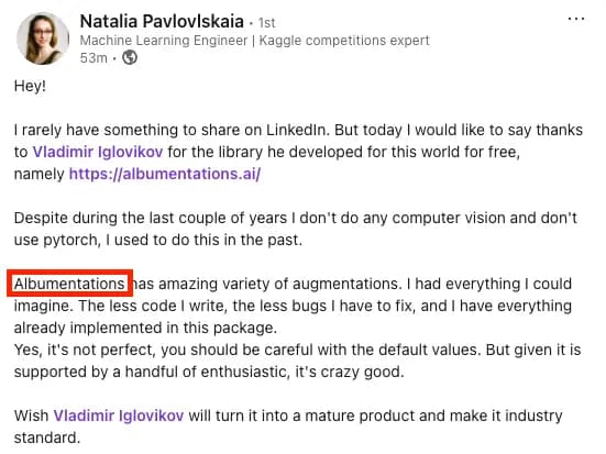 Testimonial from Natalia Pavlovskaya, Computer Vision Engineer