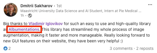 Testimonial from Dmitrii Sakharov, Computer Vision Engineer