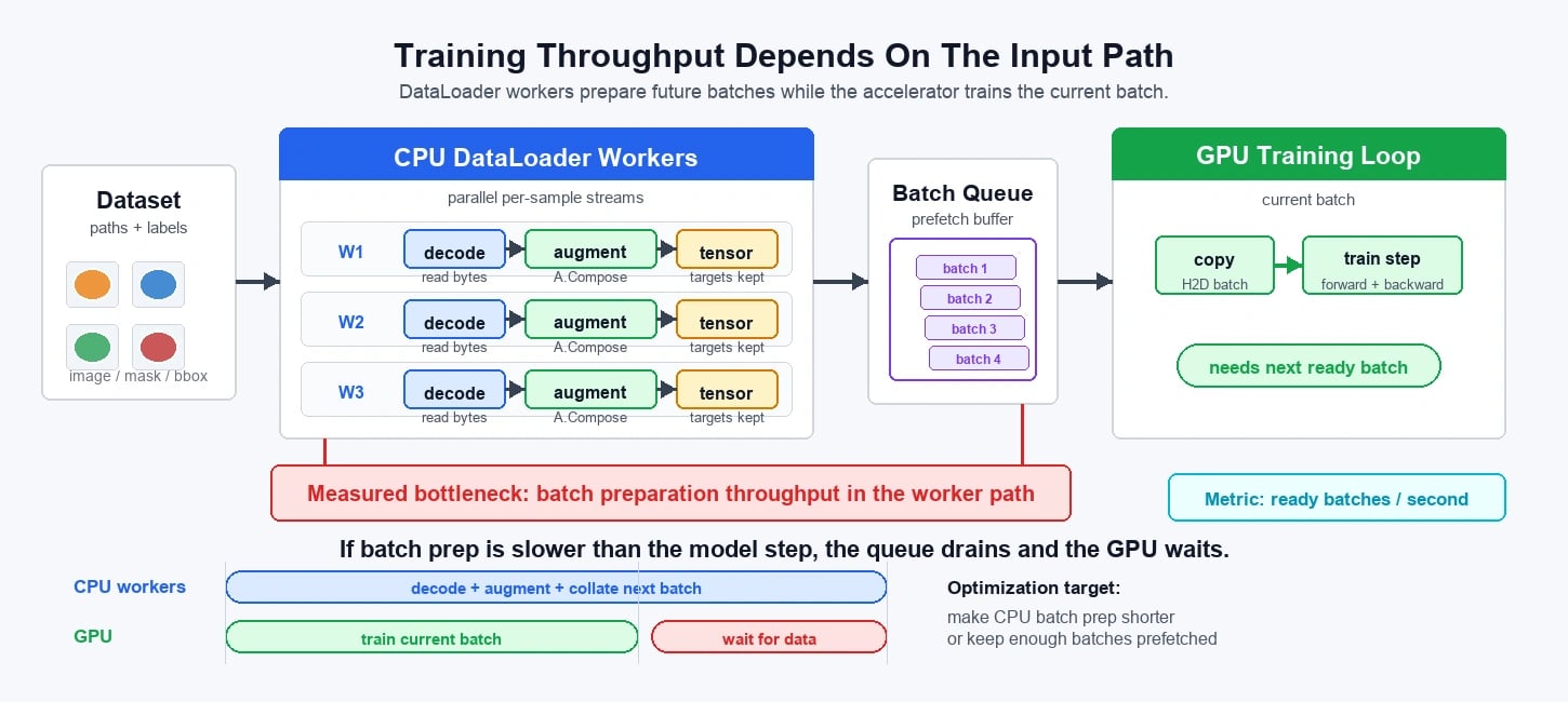DataLoader worker path feeding GPU training