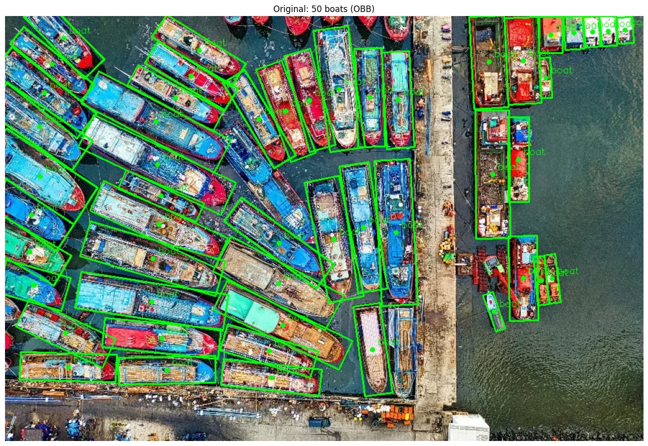Original boats with OBB annotations